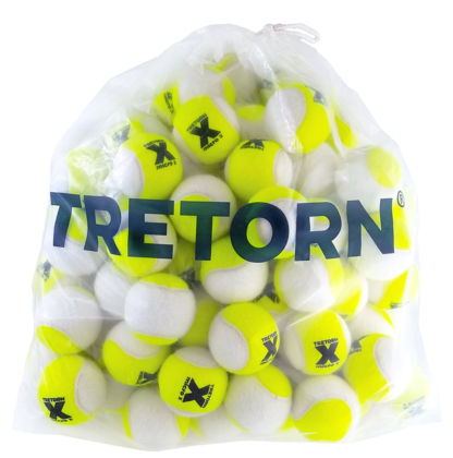 Tretorn Micro-X Pressureless Yellow/White Tennis Balls - 72 Ball Bag - RacquetGuys.ca