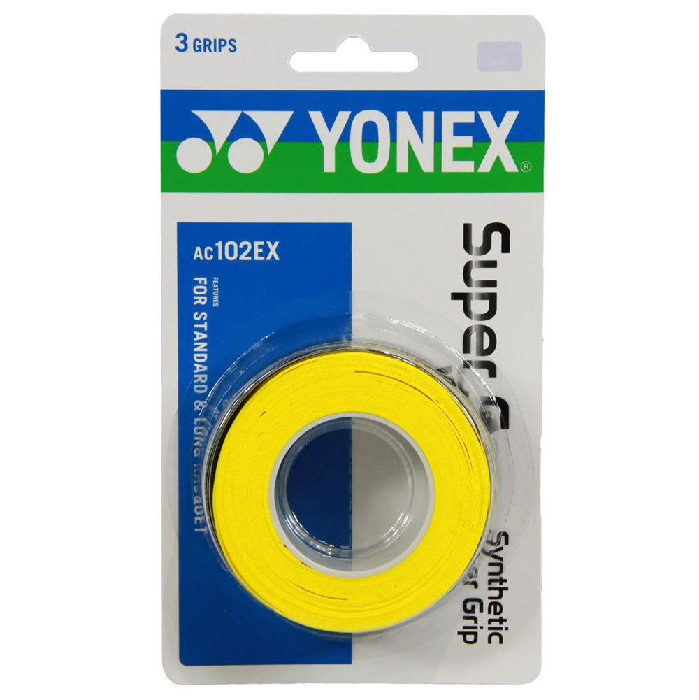 Yonex Super Grap Overgrip 3 Pack (Yellow) - RacquetGuys.ca