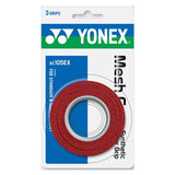Yonex Mesh Grap Overgrip 3 Pack (Red)