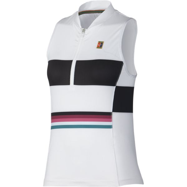 Nike Women's Dri-Fit Power Slam Tank Top (White) - RacquetGuys.ca