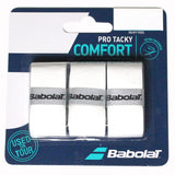 Babolat Pro Tacky Overgrip 3 Pack (White) - RacquetGuys.ca
