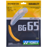 Yonex BG 65 Badminton String (Orange) - RacquetGuys.ca