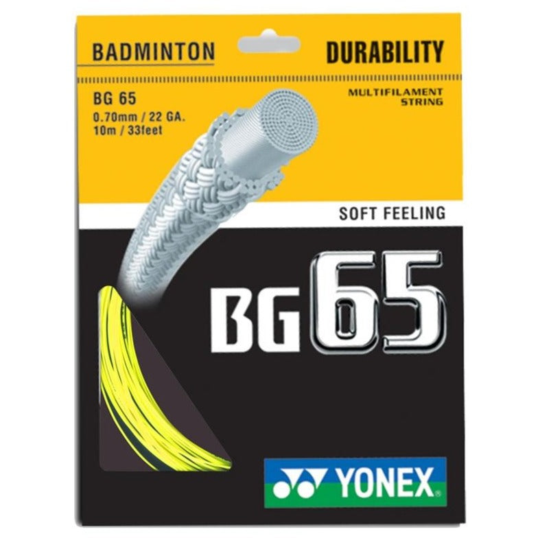 YONEX BG 65 Badminton String - Yellow