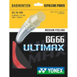 Yonex BG 66 Ultimax Badminton String (Red) - RacquetGuys.ca