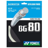 Yonex BG 80 Badminton String (White)