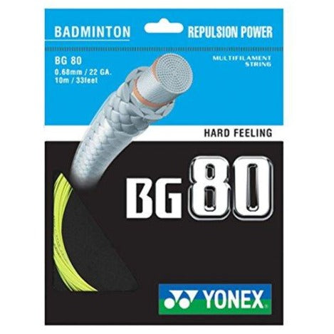 Yonex BG 80 Badminton String (Yellow) - RacquetGuys.ca