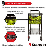 Gamma Brute Teaching Cart 325 - RacquetGuys.ca