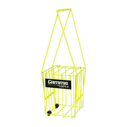 Gamma Ball Hopper Hi-Rise 75 with Wheels (Yellow) - RacquetGuys.ca