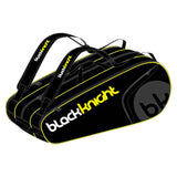 Black Knight Pro Series Tour Bag (Black/White/Yellow) - RacquetGuys.ca