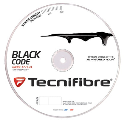 Tecnifibre Black Code 16 Tennis String Reel (Black) - RacquetGuys.ca