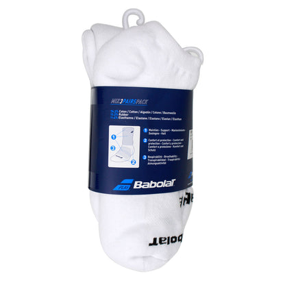 Babolat Mix 3 Pairs Socks (White) - RacquetGuys.ca