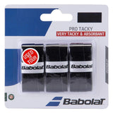 Babolat Pro Tacky Overgrip 3 Pack (Black) - RacquetGuys.ca