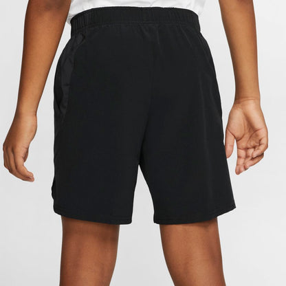 Nike Boy's Court Flex Ace Shorts (Black/White) - RacquetGuys.ca