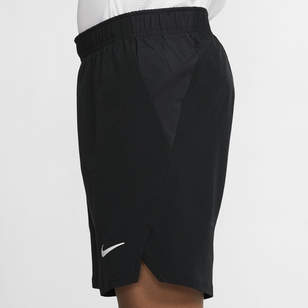 Nike Boys' Court Flex Ace Shorts (Black/White)