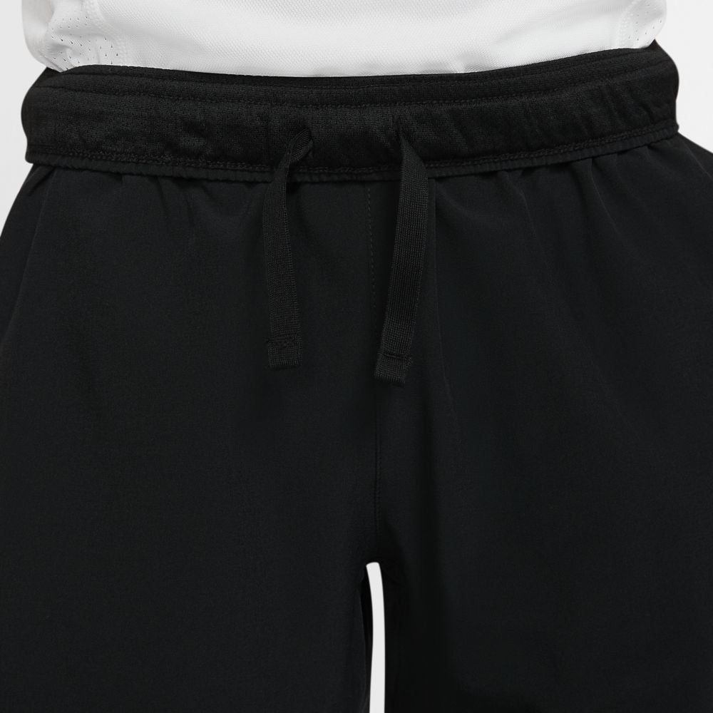 Nike Boy's Court Flex Ace Shorts (Black/White) - RacquetGuys.ca