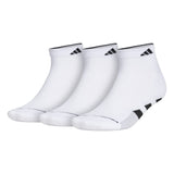 adidas Men's Cushioned Low-Cut Socks 3 Pack (White)