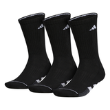 adidas Men's Cushioned Crew Socks 3 Pack (Black)