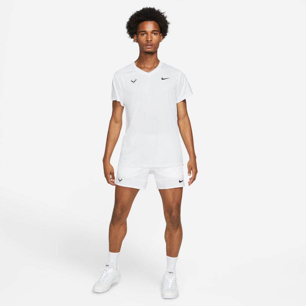 Nike Men's Rafa Dri-FIT Challenger Top (White/Black) | RacquetGuys.ca
