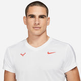 Nike Men's Rafa Dri-FIT Challenger Top (White/Chile Red) - RacquetGuys.ca