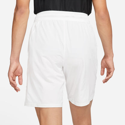Nike Men's Dri-FIT Slam Shorts (White/Black) - RacquetGuys.ca