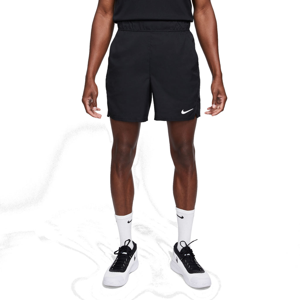 Nike Men's Dri-FIT Victory 7-Inch Shorts (Black/White) | RacquetGuys.ca