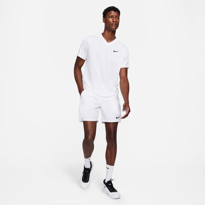 Nike Men's Dri-FIT Victory 7-Inch Shorts (White/Black) - RacquetGuys.ca