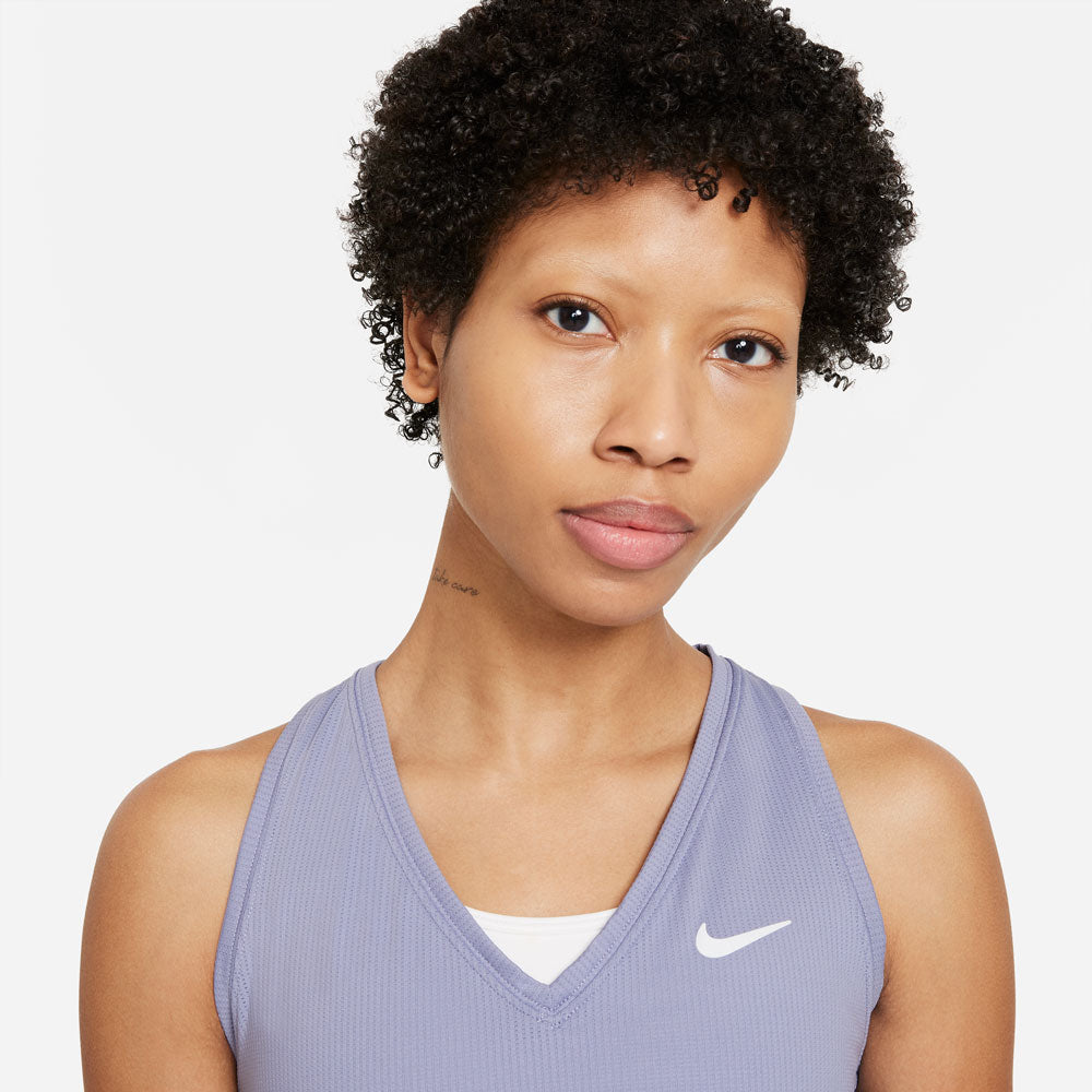 Nike Women's Dri-FIT Victory Tank (Indigo Haze/White) - RacquetGuys.ca