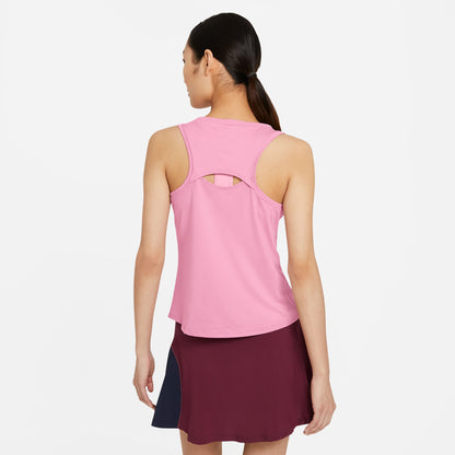 Nike Women's Dri-FIT Victory Tank (Elemental Pink/White) - RacquetGuys.ca