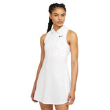Nike Women's Victory Polo Dress (White/Black) - RacquetGuys.ca