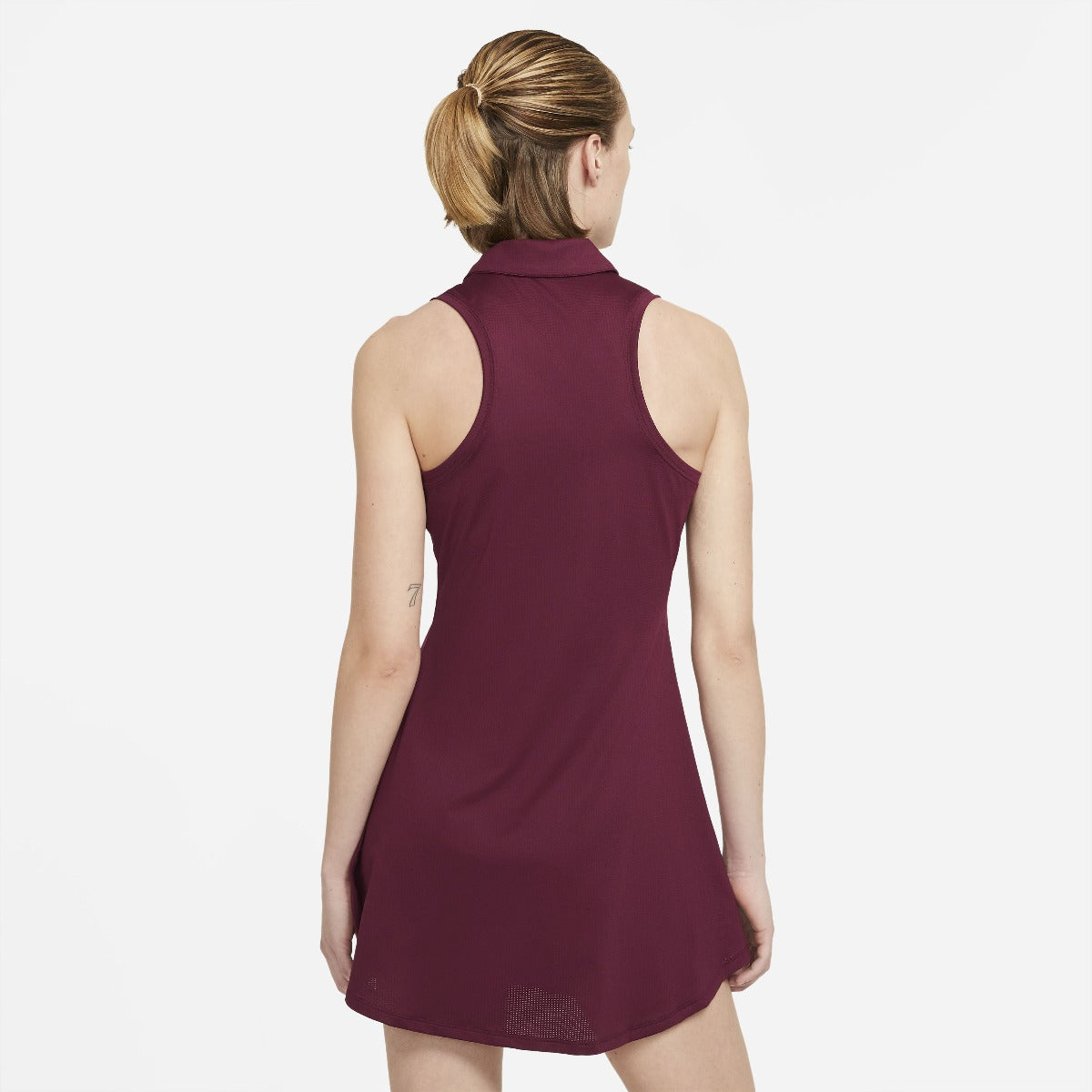 Nike Women's Victory Polo Dress (Deep Beetroot/White) - RacquetGuys.ca