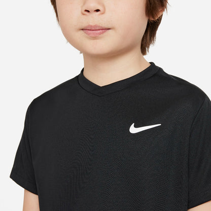 Nike Boys' Dri-FIT Victory Top (Black/White) - RacquetGuys.ca