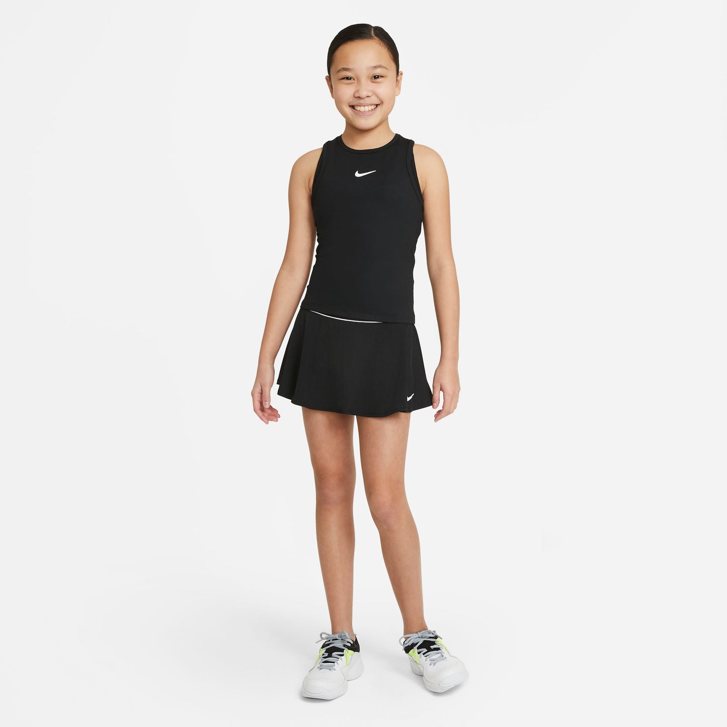 Nike Girls' Dri-FIT Victory Tank (Black/White) - RacquetGuys.ca