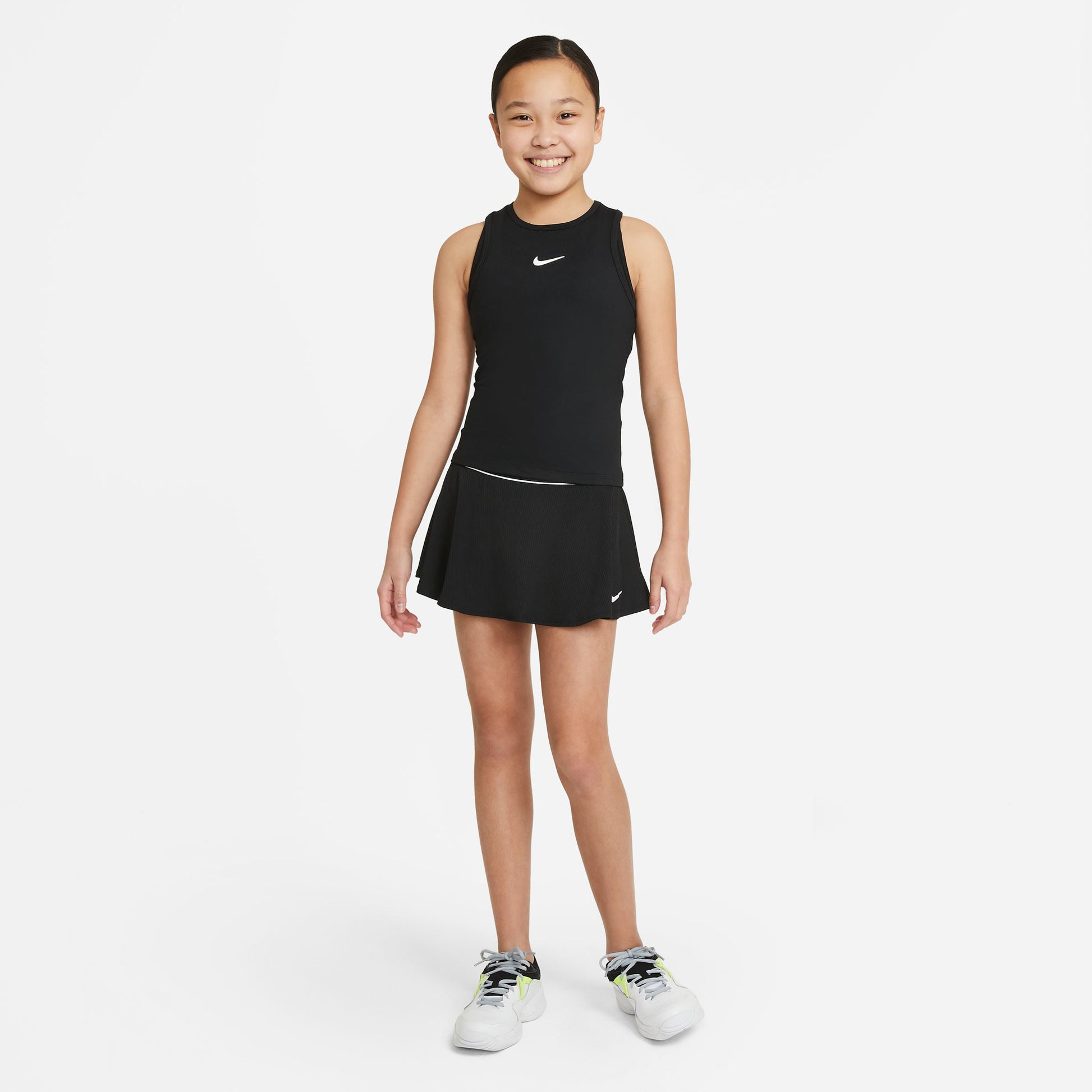 Nike Girls' Dri-FIT Victory Tank (Black/White) - RacquetGuys.ca