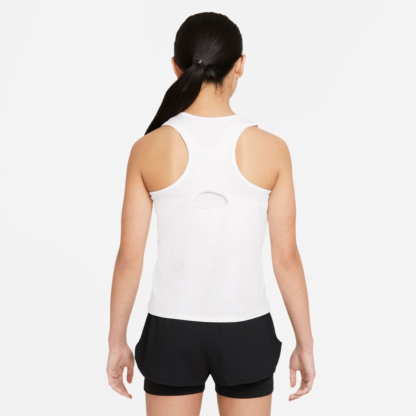 Nike Girls' Dri-FIT Victory Tank (White/Black) - RacquetGuys.ca