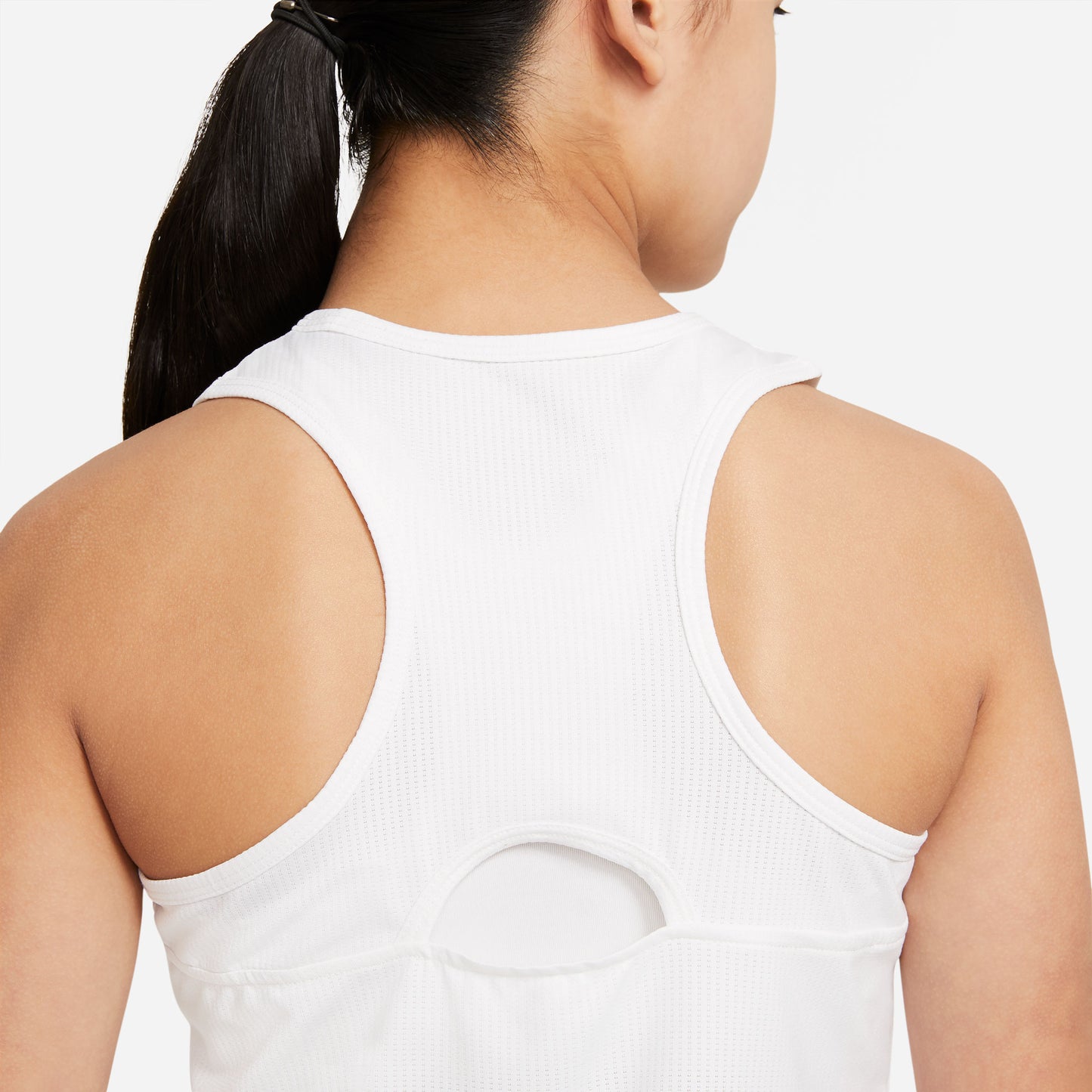 Nike Girls' Dri-FIT Victory Tank (White/Black) - RacquetGuys.ca