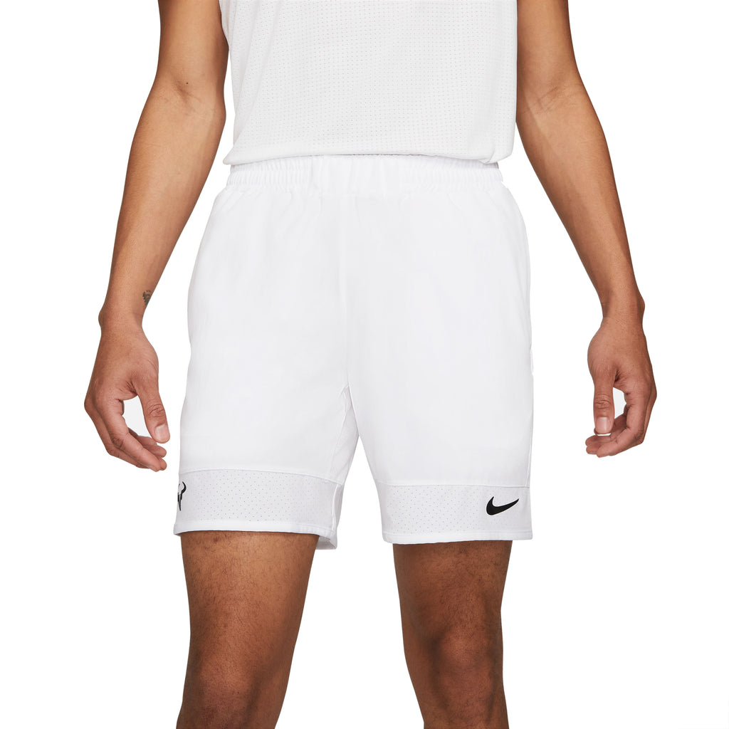 Nike Men's Rafa Dri-FIT ADV 7-Inch Shorts (White/Black) | RacquetGuys.ca