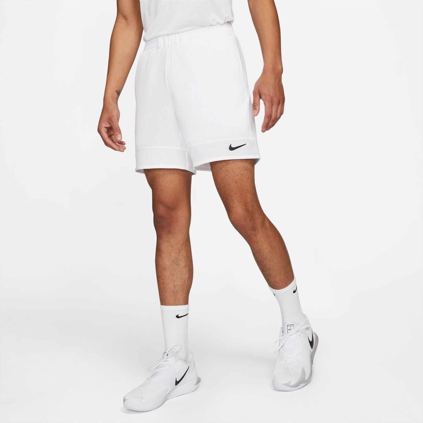 Nike Men's Rafa Dri-FIT ADV 7 Inch Shorts (White/Black) - RacquetGuys.ca