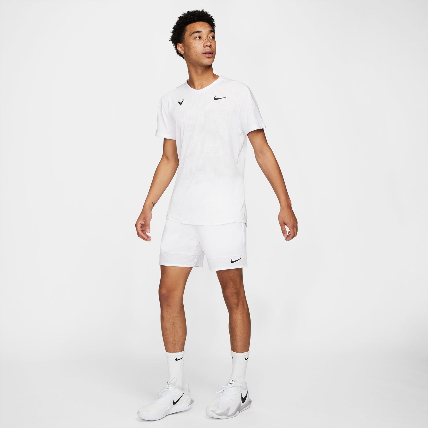 Nike Men's Rafa Dri-FIT ADV 7 Inch Shorts (White/Black) - RacquetGuys.ca