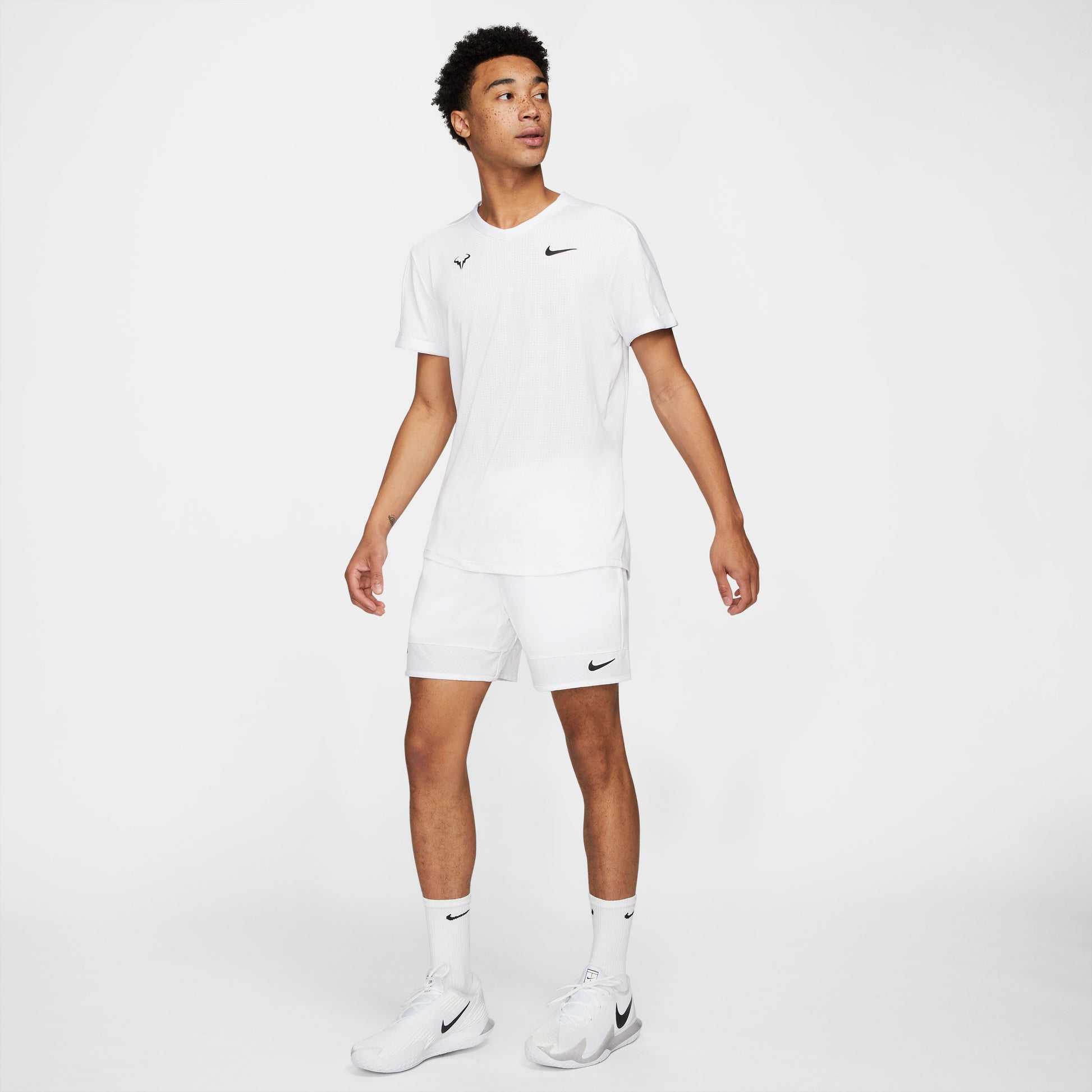 Nike Men's Rafa Dri-FIT ADV 7 Inch Shorts (White/Black) - RacquetGuys.ca