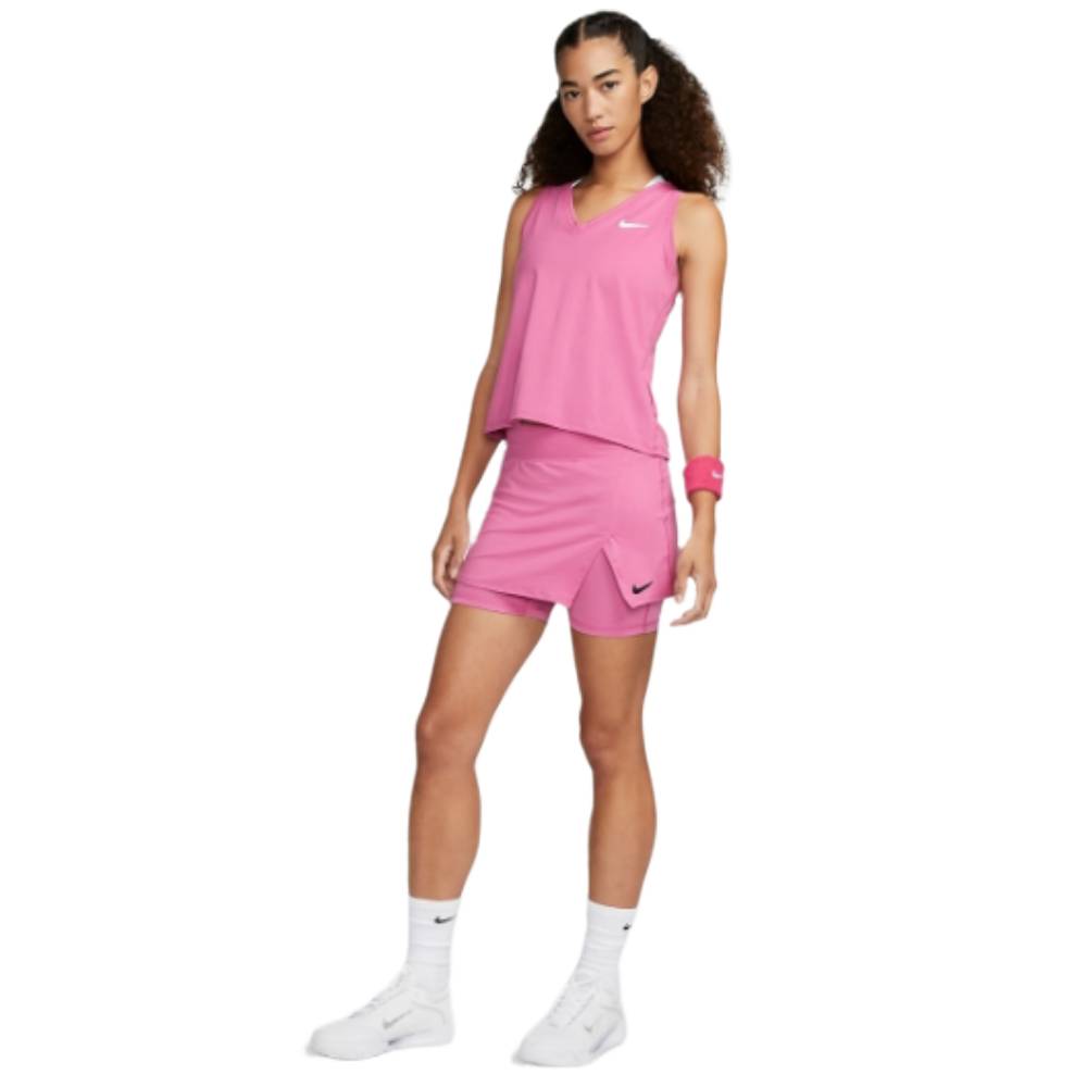 Nike Women's Court Dri-Fit Victory Skirt (Pink/Black) - RacquetGuys.ca