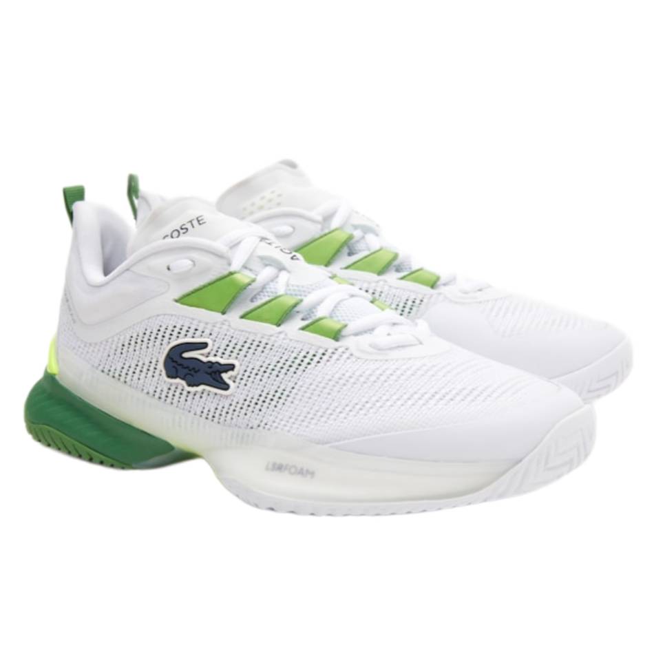 Lacoste AG-LT23 Ultra Women's Tennis Shoes (White/Green) | RacquetGuys.ca