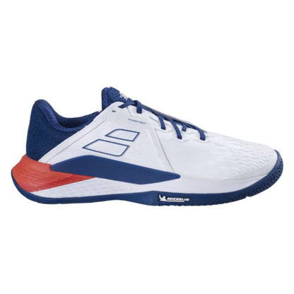 Babolat Propulse Fury AC Men's Tennis Shoe (White/Blue) - RacquetGuys.ca