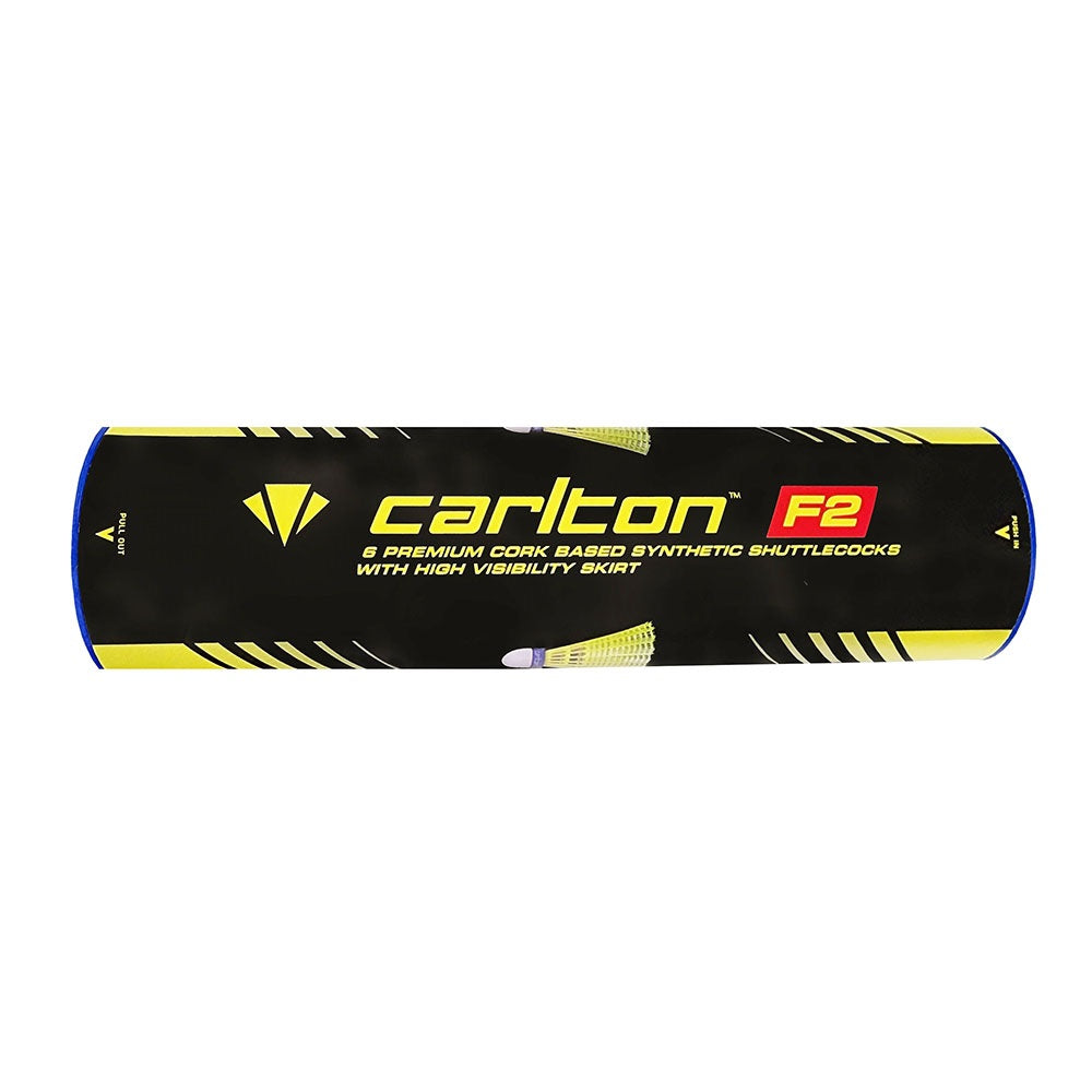 Carlton F2 Nylon Badminton Shuttlecocks (Yellow) - RacquetGuys.ca