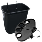 Court Valet Complete with Tray and Waste Basket (Black)