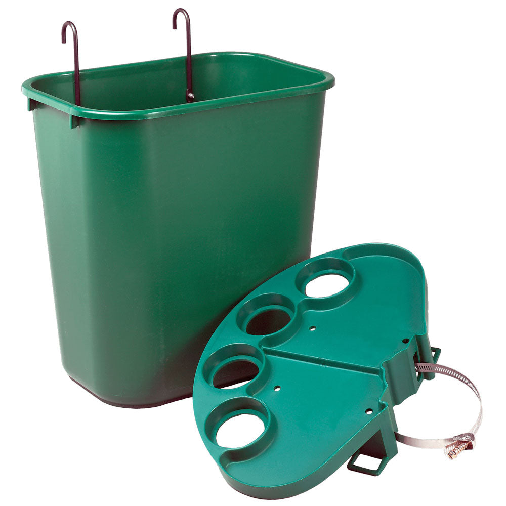 Court Valet Complete with Tray and Waste Basket (Green) - RacquetGuys.ca