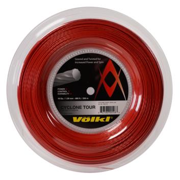 Volkl Cyclone Tour 16 Tennis String Reel (Red) - RacquetGuys.ca