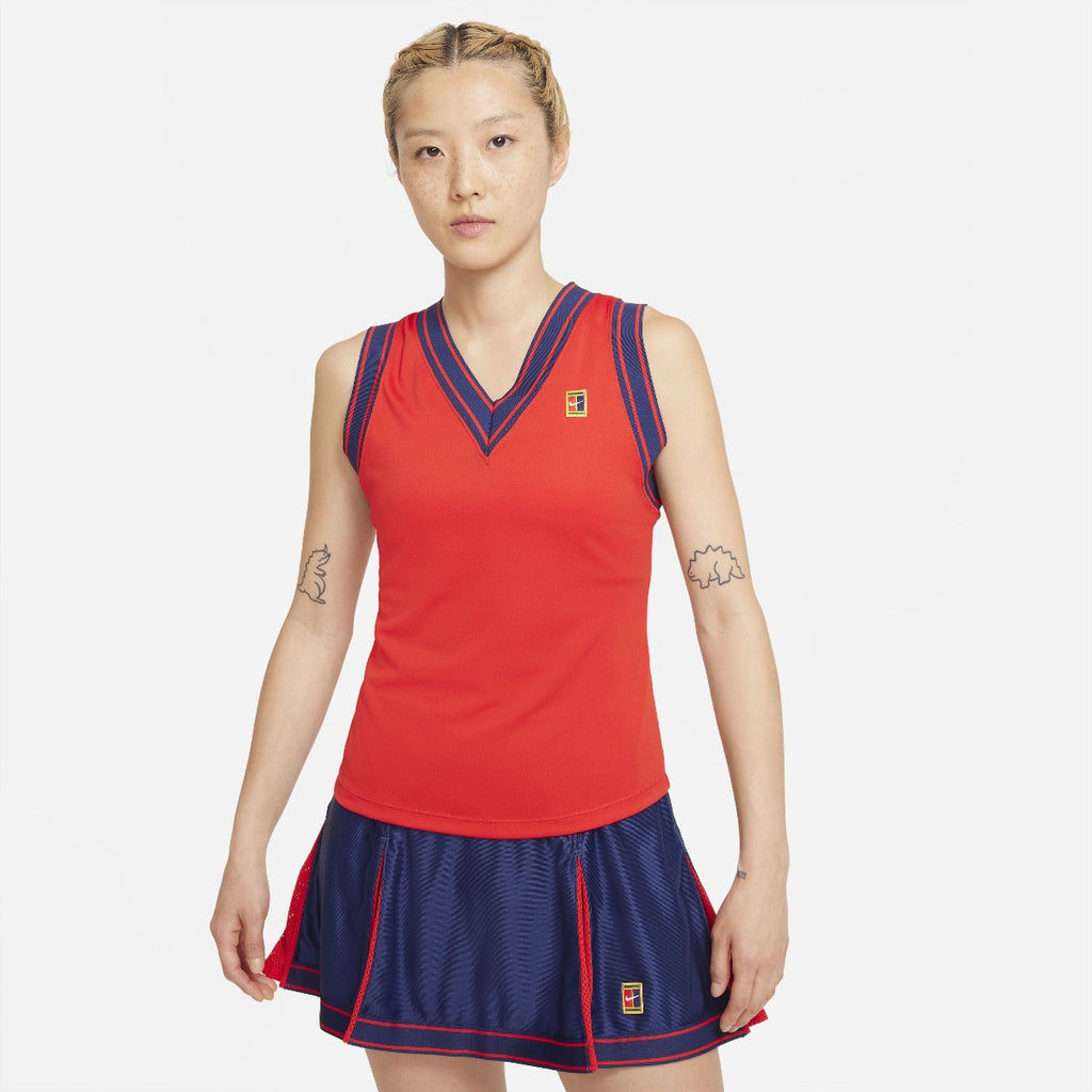 Nike Pro Tank Top Womens Small Orange Dri Fit Athletic Lightweight Swoosh  Logo 