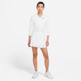 Nike Women's Dri-FIT Club Tennis Skirt (White/Black) - RacquetGuys.ca