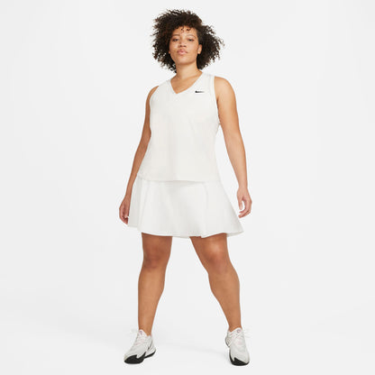 Nike Women's Dri-FIT Club Tennis Skirt (White/Black) - RacquetGuys.ca