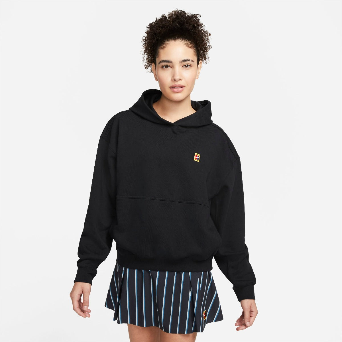 Nike Women's Fleece Heritage Tennis Hoodie (Black) - RacquetGuys.ca